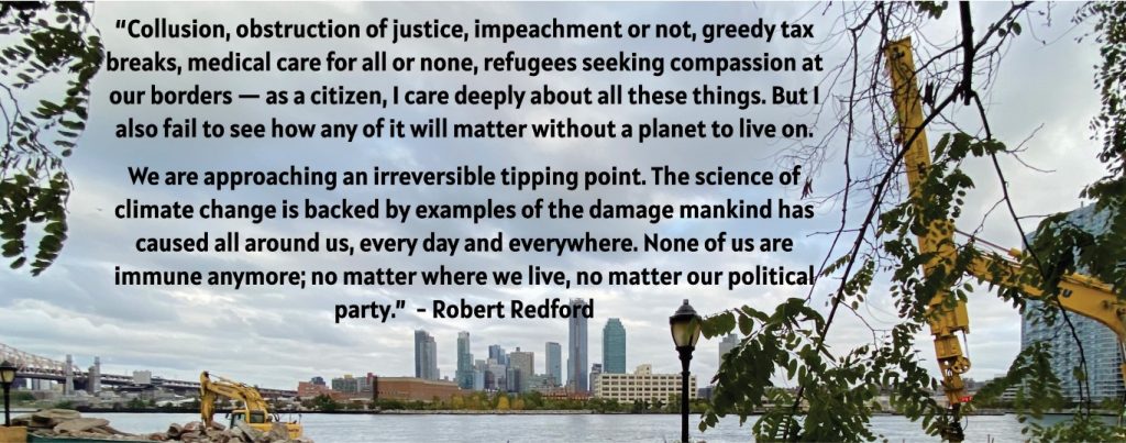 LIC Waterfront with Robert Redford Quote